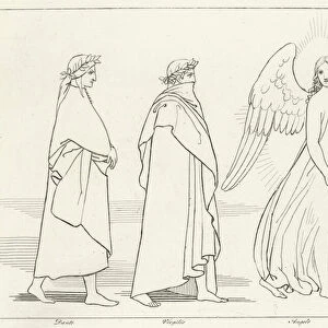 The Guiding Angel, Purgatory, Canto 15 (engraving)
