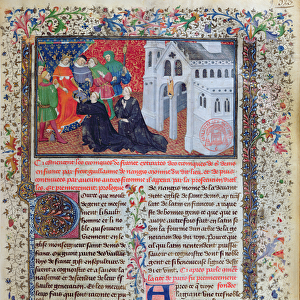 Guillaume de Nangis (d. 1300 / 03) presents his book to Philippe IV (1268-1314) le Bel