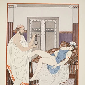 Gynaecological examination, illustration from The Works of Hippocrates