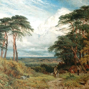 The Gypsys Encampment and Nottingham from Wilford Hill, 1853 (oil on canvas)
