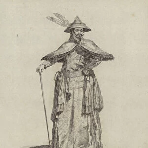 Habit of the Emperor of China in 1667 (engraving)