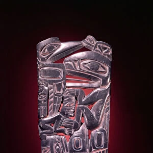 Haida Raven totem (carved argillite)