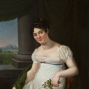 Half length portrait of La Duchesnois (oil on canvas)