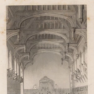 Hall of Eltham Palace in AD 1365 (engraving)