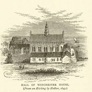 Hall of Winchester House, from an etching by Hollar, 1647 (engraving)
