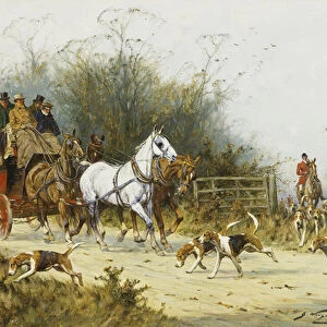 Halt for the Hunt, (oil on canvas)