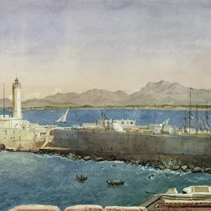 The Harbour and Jetty at Algiers, c. 1830 (w / c on paper)