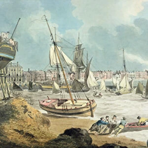 Harbour at Weymouth, Dorset, 1805 (pen, ink and watercolour on paper)