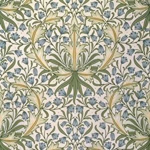 Harebell wallpaper, designed 1911 (colour litho)