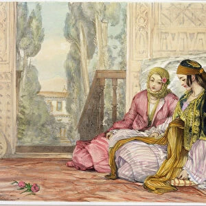 The Harem, plate 1 from Illustrations of Constantinople, engraved by the artist