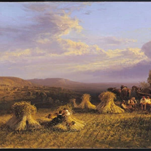 Harvest Scene, 1876 (oil on canvas)