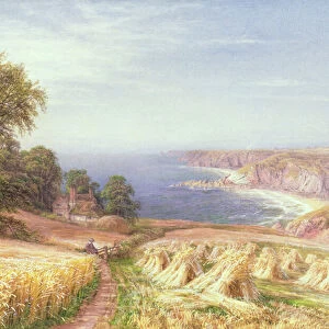 Harvest time by the Sea, 1881 (w / c on paper)