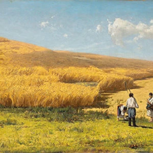 Harvest in the Ukraine, 1880 (oil on canvas)