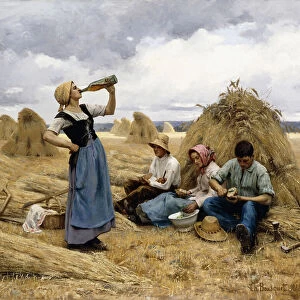 The Harvesters Lunch, 1888 (oil on canvas)