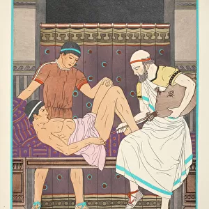 Having an enema, illustration from The Works of Hippocrates