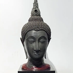 Head of a Buddha image, Sukhothai style, 14th-15th century AD