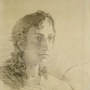 Head and hands of St. John, 1806 (chalk and charcoal on paper)