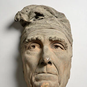 Head of man with hat (sculpture)