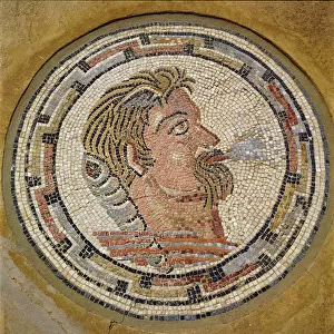 Head of a man, Roman mosaic from the House of Orpheus, 3rd century AD (mosaic)