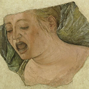 Head of Mary Magdalene Crying, from the Crucifixion (fresco)