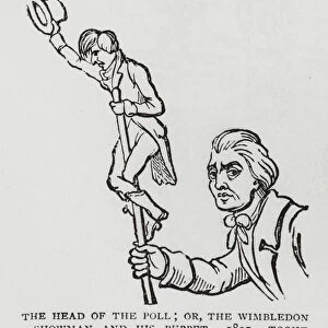 The Head of the Poll; or, the Wimbledon Showman and His Puppet, caricature of British Whig politicians John Horne Tooke and Francis Burdett, 1807 (engraving)