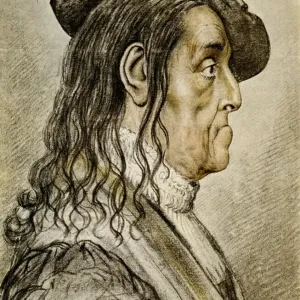 Head study in profile to the right Head study in profile to the right