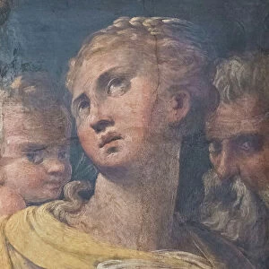 Three heads, 1529-31 circa, (detached fresco transfered on masonite)