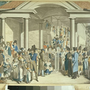 Health Community at the Karlsbader Fountain, 1810 (aquatint drawing)