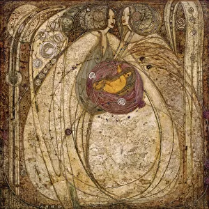 The Heart of the Rose, 1902 (painted gesso over hessian)