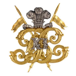 Helmet badge, 11th (Prince of Waless Own) Regiment of Bengal Lancers, 1876-1901 (silver and gilt)