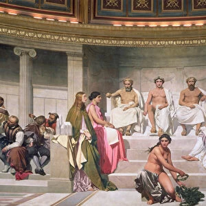 Hemicycle: Artists of All Ages, detail of Ictinus, Apelles and Phidias