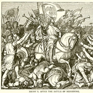 Henry I after the Battle of Merseburg (engraving)