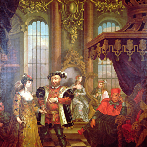 Henry VIII (1491-1547) introducing Anne Boleyn at court (see also 67103)