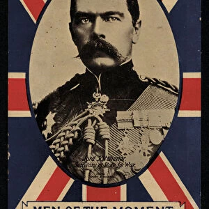 Herbert Kitchener, 1st Earl Kitchener, British Field Marshal and Secretary of State for War, 1914-1916 (colour litho)