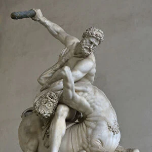 Hercules in the fight against the centaur Nessus, 16th century (marble)