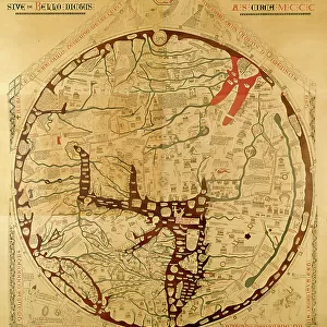 Hereford mappa mundi (world map)