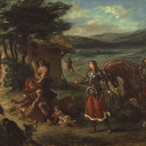 Herminie et les bergers - Erminia and the Shepherds, by Delacroix, Eugene (1798-1863)