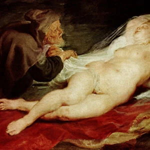 The Hermit and the sleeping Angelica, 1626-28 (panel)