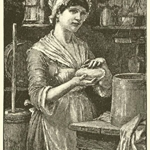 Hetty in the dairy (engraving)