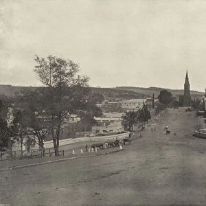 High Street, Grahamstown (from the Railway Station) (b / w photo)