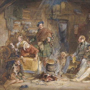 Highland Hospitality, 1832 (w / c & gouache over pencil on paper)