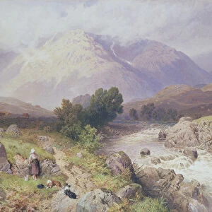 Highland Scene near Dalmally, Argyll (w / c on canvas)