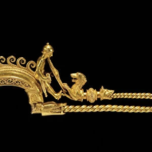 Highly important La Tene warrior fibula (gold) (see also 1065823-7)