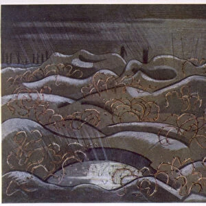 Hill 60 from the Cutting, from British Artists at the Front, Continuation of The Western Front, Part Three, Paul Nash, 1918 (colour litho)
