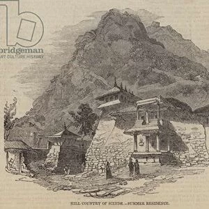 Hill Country of Scinde, Summer Residence (engraving)