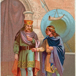 History. France. Childeric I, Merovingian king, expulsed by the franks