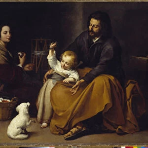 The Holy Family Painting by Bartolome Murillo (1618-1682), 1650 Sun
