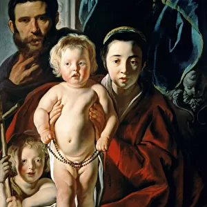 The Holy Family with St. John the Baptist, c. 1620-25 (oil on panel)