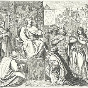 The Holy Roman Emperor Henry VII recalls his son, John of Bohemia (engraving)