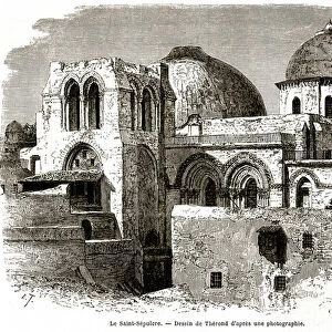 Holy Sepulchre of Jerusalem, 1860 (engraving)